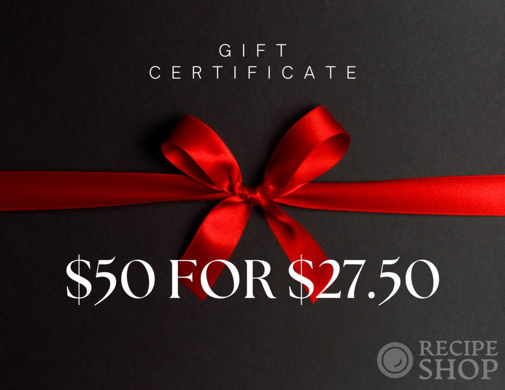 $50 Gift Certificate for $27.50