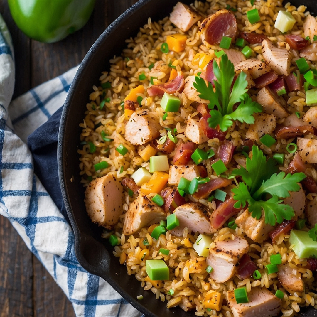 Cajun Chicken and Cauliflower Rice Skillet